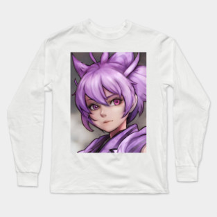 Purple Hair Anime Girl Long Sleeve T-Shirt