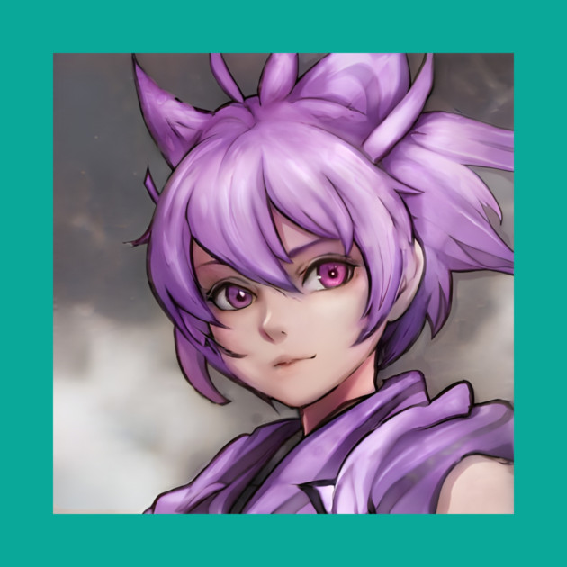 Purple Hair Anime Girl by animegirlnft