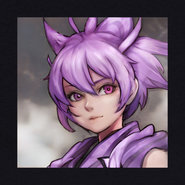 Purple Hair Anime Girl by animegirlnft