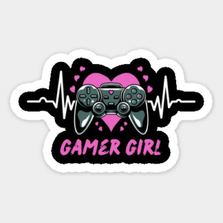 Gamer Girl Gaming Gift Sticker