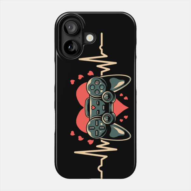 Gaming Heartbeat Gamer Lover Gifts Phone Case by The WYLD Tribe