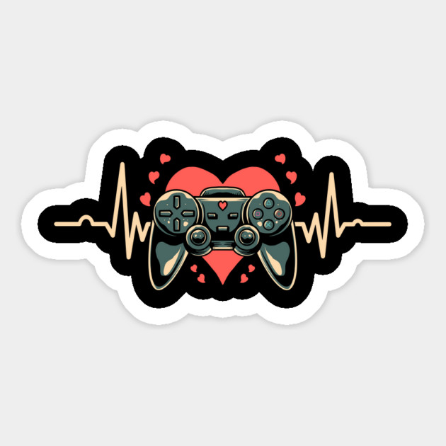 Gaming Heartbeat Gamer Lover Gifts Magnet by The WYLD Tribe