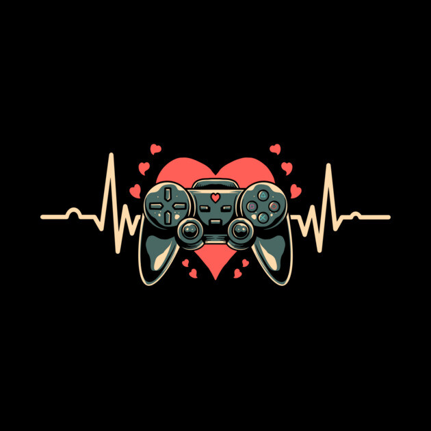Gaming Heartbeat Gamer Lover Gifts by The WYLD Tribe