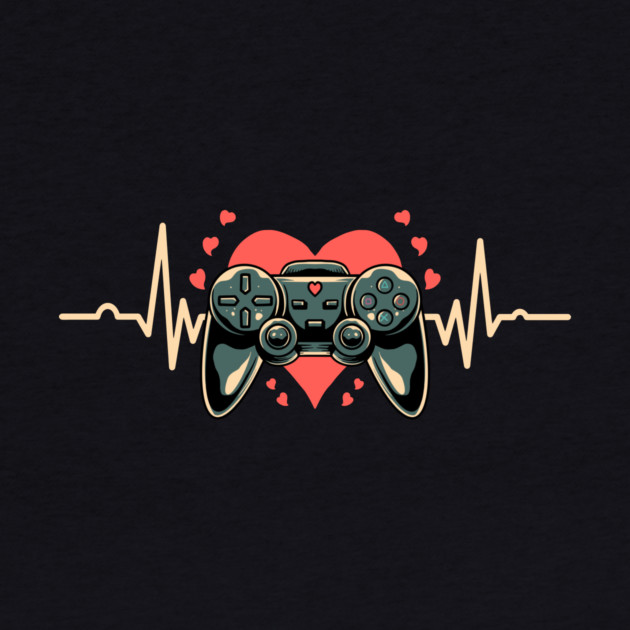 Gaming Heartbeat Gamer Lover Gifts by The WYLD Tribe