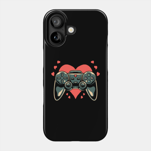 Gaming Gamer Heart Video Gamer Cute Gift Phone Case by The WYLD Tribe