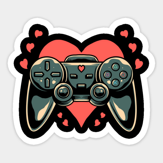 Gaming Gamer Heart Video Gamer Cute Gift Magnet by The WYLD Tribe