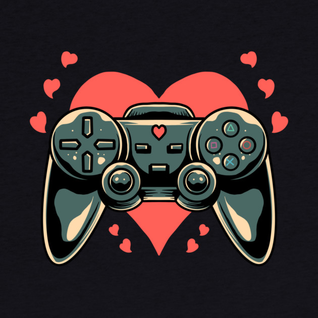 Gaming Gamer Heart Video Gamer Cute Gift by The WYLD Tribe