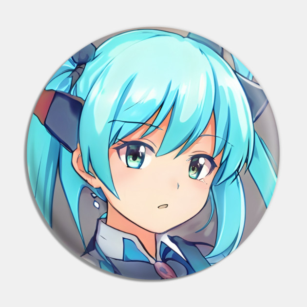 Blue eye Anime Girl Pin by animegirlnft