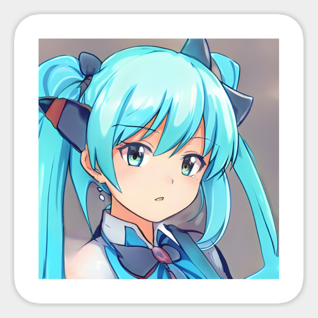 Blue eye Anime Girl Sticker by animegirlnft