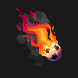 Flaming Football T-Shirt