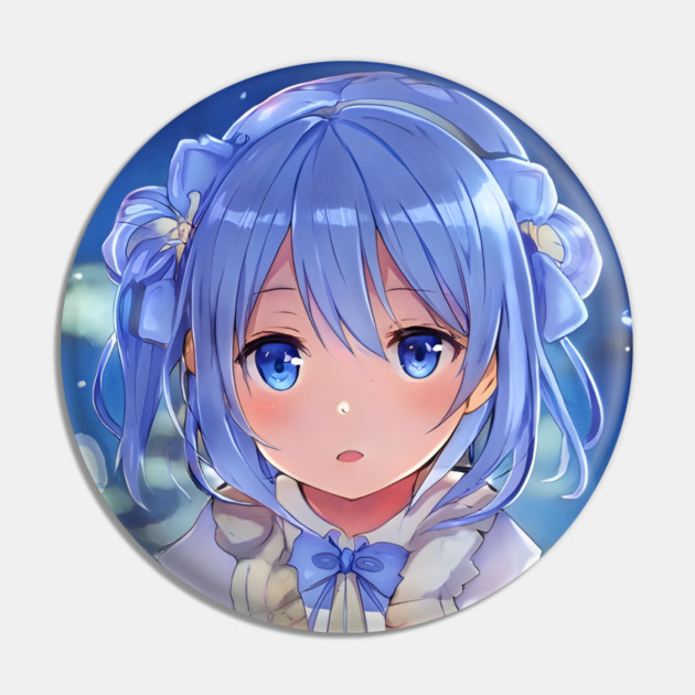 Blue eye  Anime Girl Pin by animegirlnft