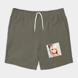 White Hair Anime Girl Shorts