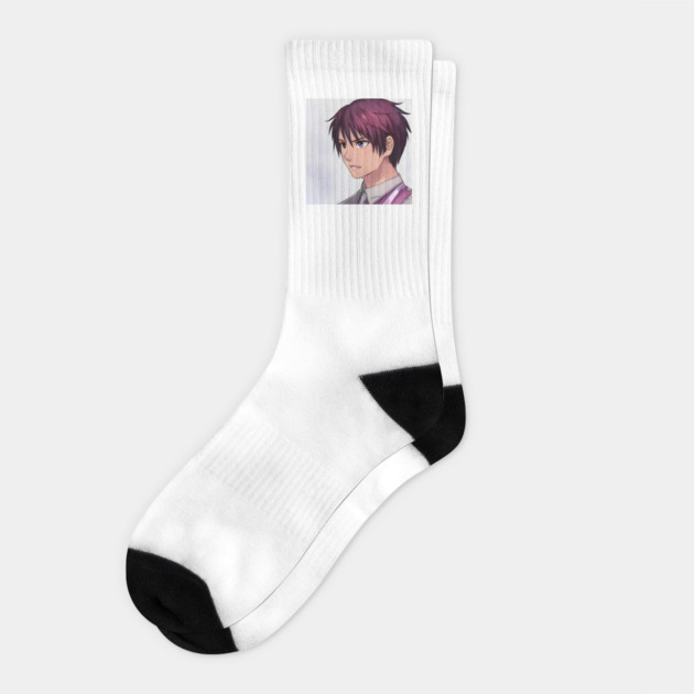 Pink Hair Anime Boy Socks by animegirlnft