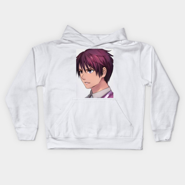 Pink Hair Anime Boy Kids Hoodie by animegirlnft