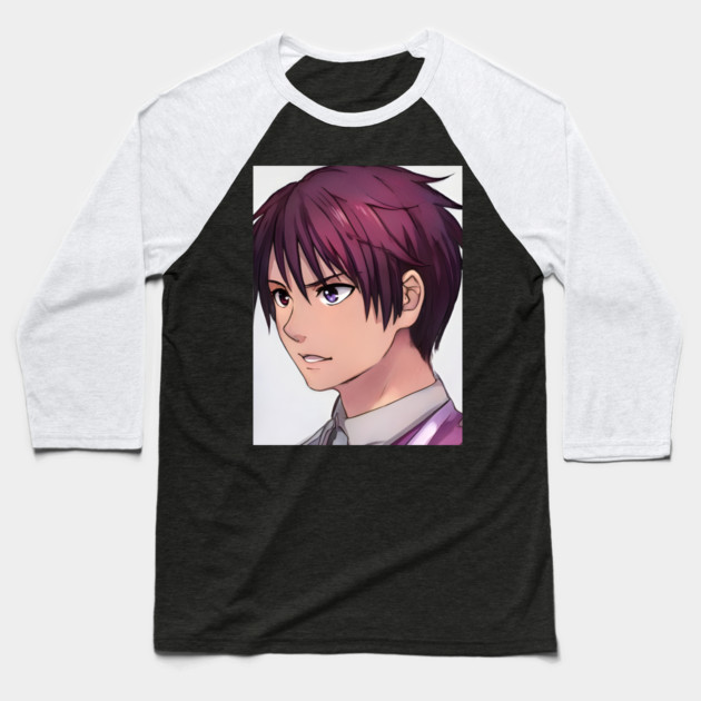 Pink Hair Anime Boy Baseball T-Shirt by animegirlnft