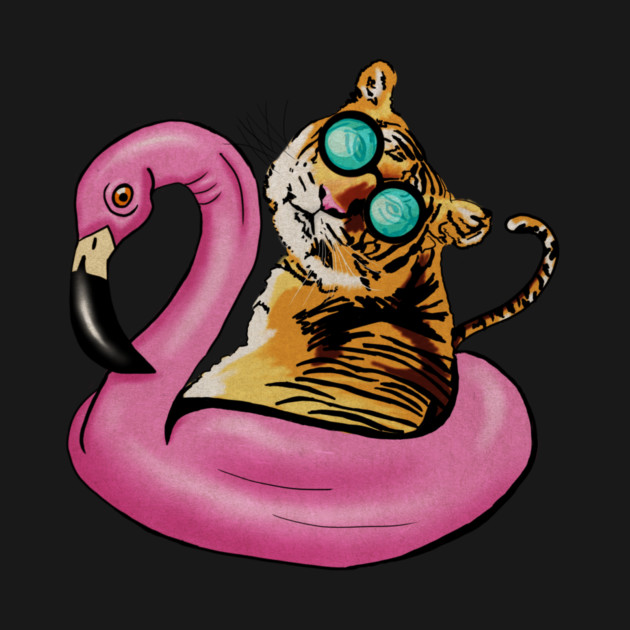 Tiger Flamingo, Tropical Vibes by logiamerch