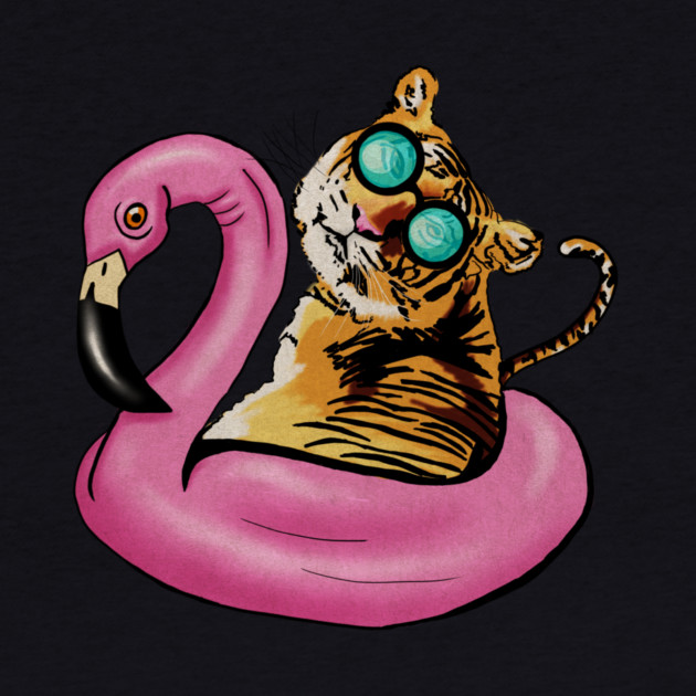 Tiger Flamingo, Tropical Vibes by logiamerch