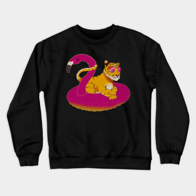 Tiger Flamingo, Flamingos Crewneck Sweatshirt by logiamerch