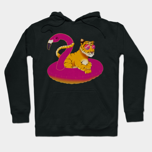 Tiger Flamingo, Flamingos Hoodie by logiamerch