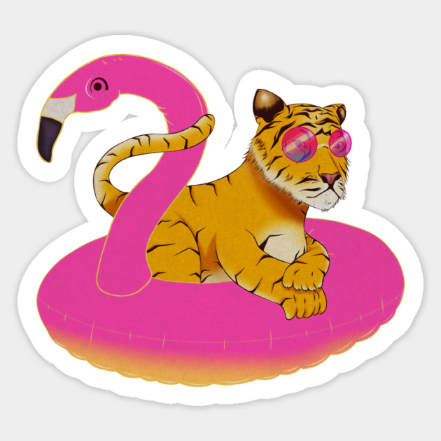 Tiger Flamingo, Flamingos Sticker by logiamerch