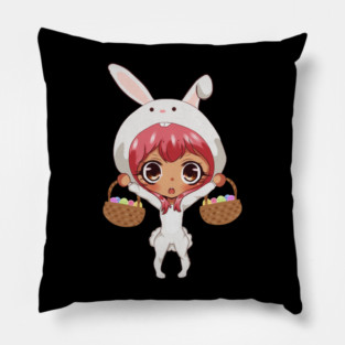Funny Easter, Anime Rabbit Costume Pillow
