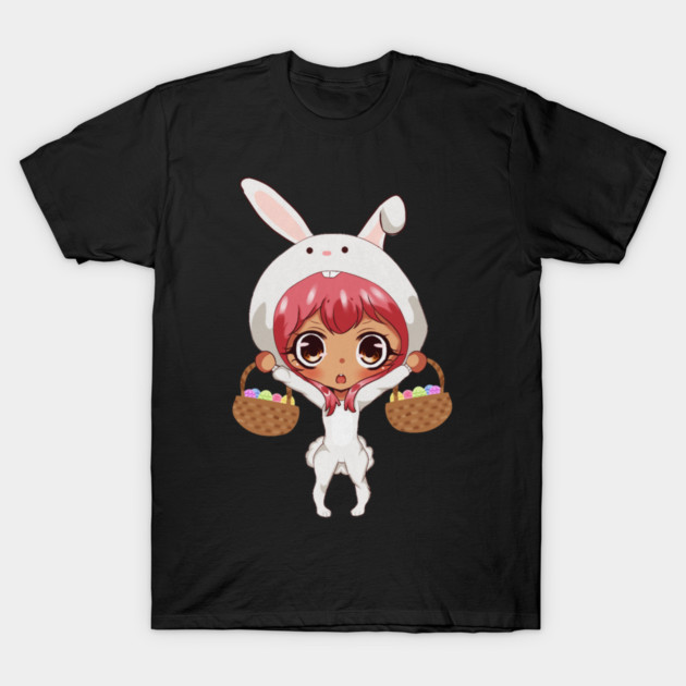 Funny Easter, Anime Rabbit Costume T-Shirt by logiamerch