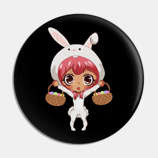 Funny Easter, Anime Rabbit Costume Pin by logiamerch