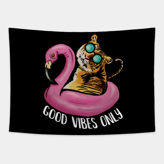 Tiger Flamingo, Flamingos Tapestry by logiamerch