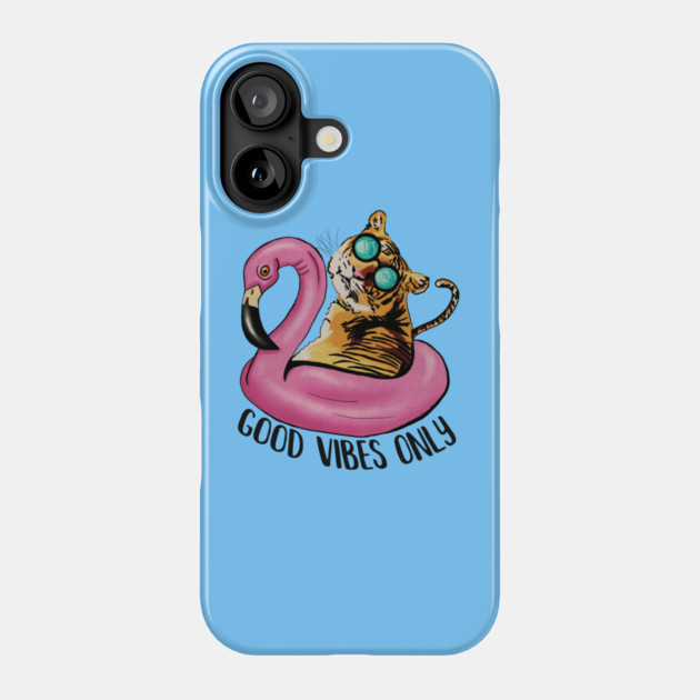 Tiger and Flamingo, Tropical Phone Case by logiamerch