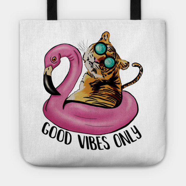 Tiger and Flamingo, Tropical Tote by logiamerch