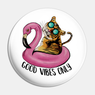 Tiger and Flamingo, Tropical Pin