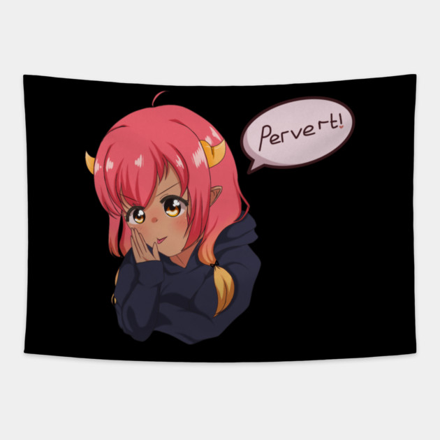 Funny Anime Girl, Saying Tapestry by logiamerch