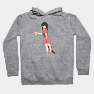 Funny Coffee Lover, Anime Girl Hoodie