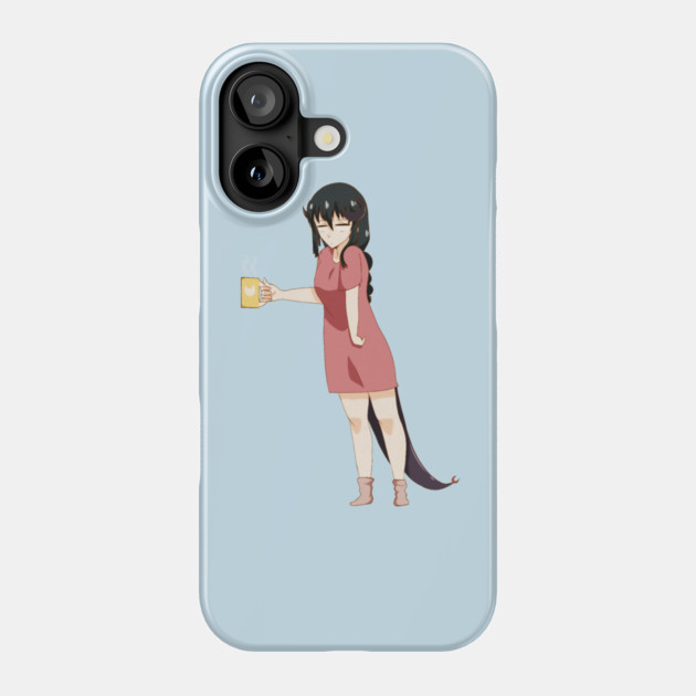 Funny Coffee Lover, Anime Girl Phone Case by logiamerch