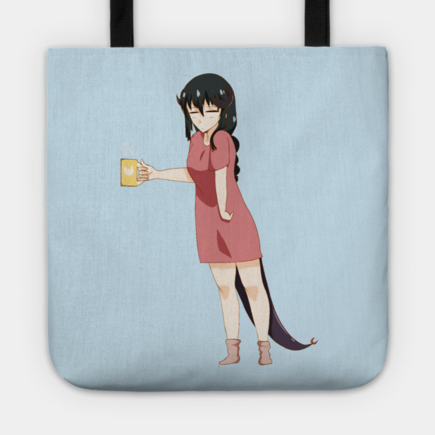 Funny Coffee Lover, Anime Girl Tote by logiamerch