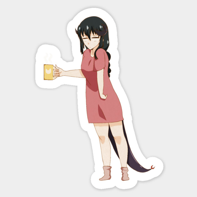 Funny Coffee Lover, Anime Girl Sticker by logiamerch