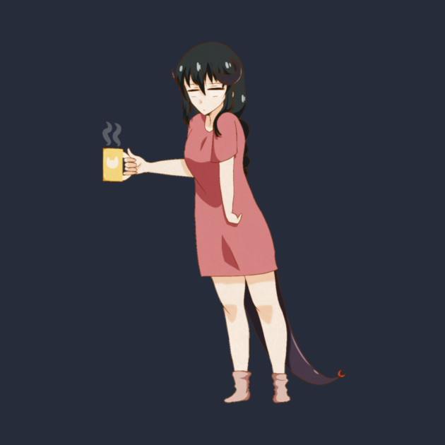 Funny Coffee Lover, Anime Girl by logiamerch