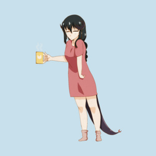 Funny Coffee Lover, Anime Girl T-Shirt