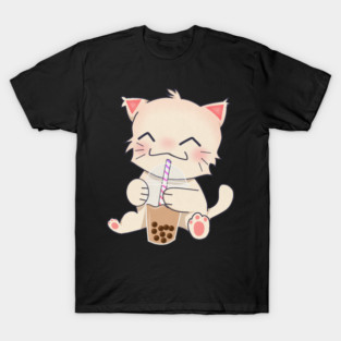 Cute Cat dinking Boba Tea, Bubble tea T-Shirt