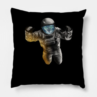 Funny Cat Astronout, Space Universe Pillow