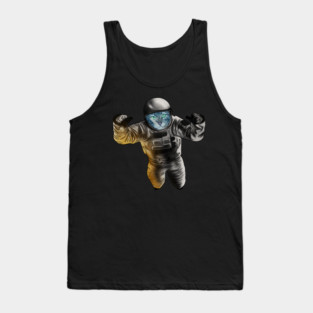Funny Cat Astronout, Space Universe Tank Top