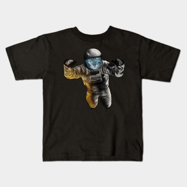 Funny Cat Astronout, Space Universe Kids T-Shirt by logiamerch