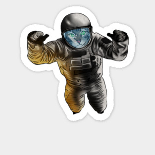 Funny Cat Astronout, Space Universe Sticker