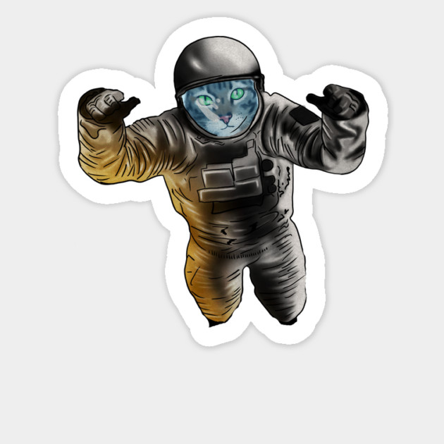Funny Cat Astronout, Space Universe Sticker by logiamerch