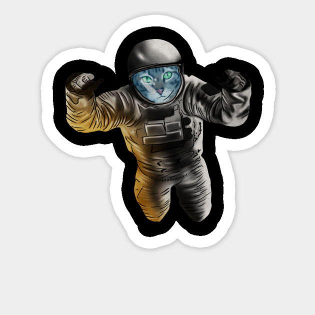 Funny Cat Astronout, Space Universe Magnet by logiamerch