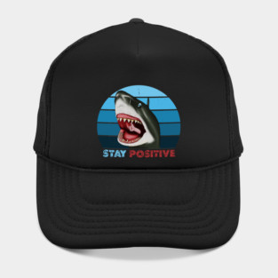 Funny Shark, Stay Positive, Motivational Thumbs Up Hat