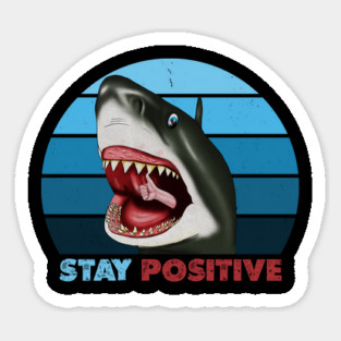 Funny Shark, Stay Positive, Motivational Thumbs Up Magnet
