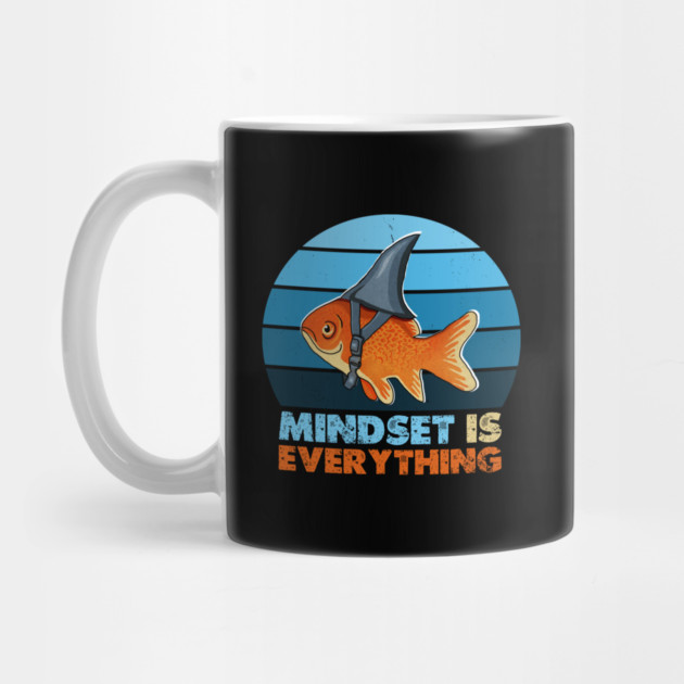 Funny Goldfish Shark, Mindset Motivational Quote by logiamerch