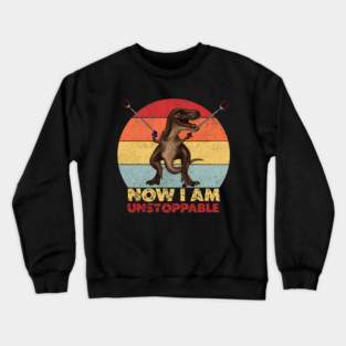 Funny T rex, with Pincers, Dinosaur, Unstoppable Crewneck Sweatshirt