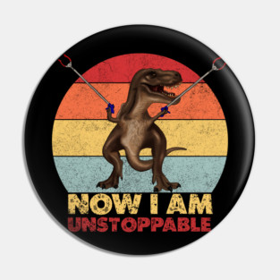 Funny T rex, with Pincers, Dinosaur, Unstoppable Pin